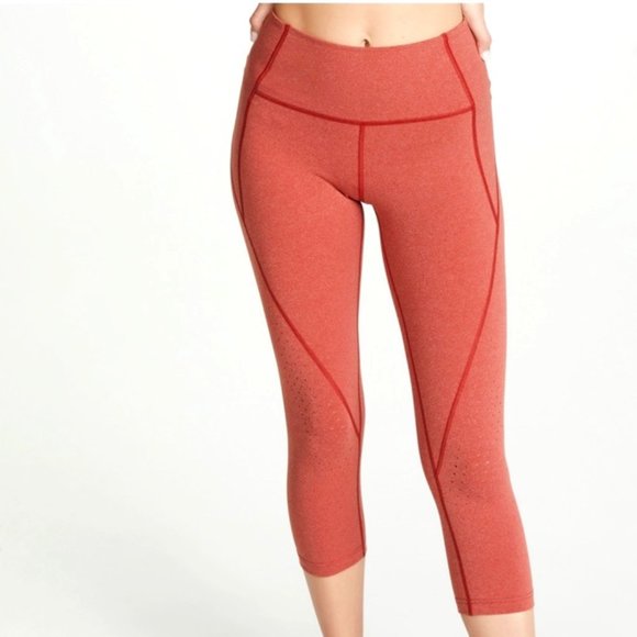 LNDR Carbon38 Pants - Carbon38 LNDR Summer Ultra Form 5/8 Legging Orange Rust Marl S